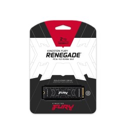 وحدة تخزين داخلية Kingston FURY Renegade, سعة 2 تيرا, واجهة M.2 2280 PCIe NVMe Gen4x4, سرعة قراءة تصل إلى 7300MB/s,  ذاكرة NAND من نوع 3D TLC, ذاكرة DRAM