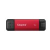 وحدة تخزين خارجية KINGSTON SPSD 1TB Dual, سعة 1 تيرا, سرعة قراءة حتى 1,050MB/s, واجه توصيل مزدوجة USB-A و USB-C, تقنية 3D NAND, دعم التشغيل الفوري  - أسود/أحمر