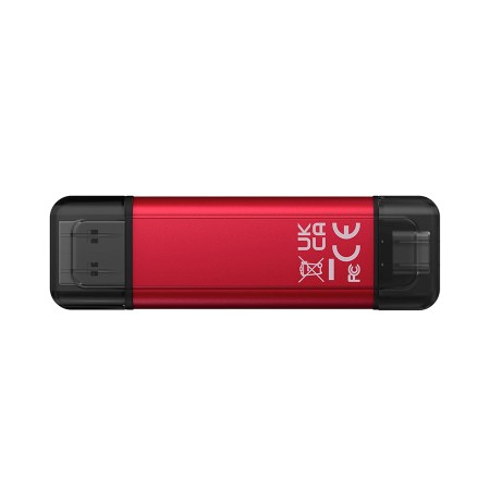 KINGSTON SPSD 1TB Dual Portable SSD, up to 1,050MB/s read, Dual connectors USB-A and USB-C, 3D NAND, Plug-and-play - Black/Red