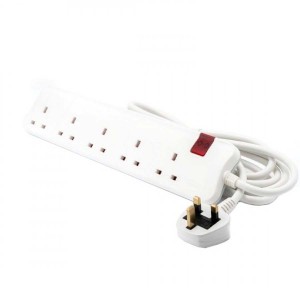 Power Extension LEGRAND 5 power sockets ,5-meter cable length ,Child safety shutters ,lluminated ON/OFF switch - White