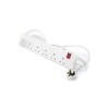 Power Extension LEGRAND 6 power sockets ,3-meter cable length ,Child safety shutters ,lluminated ON/OFF switch - White