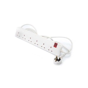 Power Extension LEGRAND 6 power sockets ,5-meter cable length ,Child safety shutters ,lluminated ON/OFF switch - White