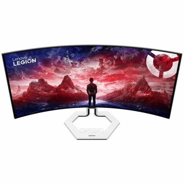 شاشة العاب احترافية Lenovo Legion Pro 34WD-10، لوحة OLED، دقة WQHD عريضة جدًا (3440×1440)، انحناء 800R، معدل تحديث 240Hz، زمن استجابة 0.03 مللي ثانية، مزودة بسماعات مدمجة