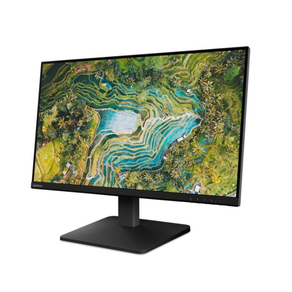 شاشة مكتبية Lenovo Legion L27qe, مقاس 27 بوصة, دقة (1440× 2560) QHD IPS, معدل تحديث 100Hz, زمن استجابة 4ms, دعم التثبيت الجداري VESA, دعم Adaptive Sync - أسود