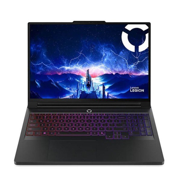 لابتوب احتنرافي Lenovo Legion Pro 7, معالج  Ultra 9 275HX, بطاقة رسومية RTX 5080 16GB GDDR7, شاشة 16 بوصة OLED بدقة وتردد 240Hz, رامات 64GB DDR5, تخزين 1 تيرابايت - أسود داكن