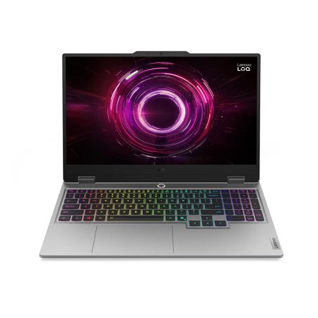 لابتوب احترافي Lenovo LOQ, معالج AMD Ryzen 7 250, شاشة 15.6بوصة FHD IPS، كرت الشاشة RTX 5050 8GB, ذاكرة 32GB DDR5, تخزين 1TB SSD M.2, بدون نظام تشغيل DOS - فضي