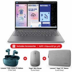 لابتوب لينوفو يوجا 7 2 في 1 بتصميم 360° - شاشة 14 إنش OLED لمس - معالج Core Ultra 7 256V - رام 16GB - تخزين 1TB SSD