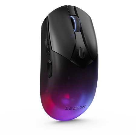 ماوس العاب لاسلكي Lenovo Legion M410 RGB، تصميم بوزن 100 جرام، دقة تصل إلى 16000 DPI، سرعة تتبع 400 IPS، 6 أزرار قابلة للبرمجة، قابل لإعادة الشحن