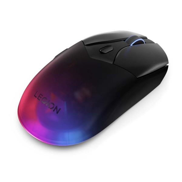 ماوس العاب لاسلكي Lenovo Legion M410 RGB، تصميم بوزن 100 جرام، دقة تصل إلى 16000 DPI، سرعة تتبع 400 IPS، 6 أزرار قابلة للبرمجة، قابل لإعادة الشحن