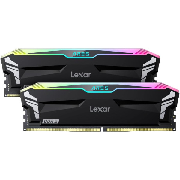 Desktop Memory  Lexar ARES DDR5 RGB 32GB (2x16GB) 6400MHz – Black