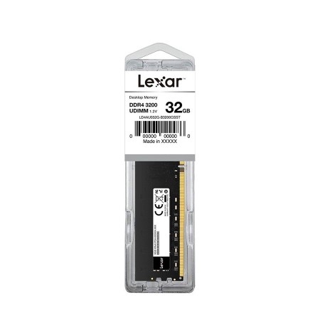 MEOMORY DESKTOP LEXAR, 32GB, 2666MHz DDR4, CL19, 1.2V, design without RGB lighting MEOMORY DESKTOP LEXAR, 32GB, 2666MHz DDR4, CL19, 1.2V, design without RGB lighting