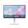 شاشة مكتبية LG UltraFine 27US550-W, مقاس 27 بوصة ودقة 4K UHD ‏(3840 × 2160) مع لوحة IPS, معدل تحديث 60 هرتز, تدعم AdaptiveSync, دعم HDR10 - أبيض