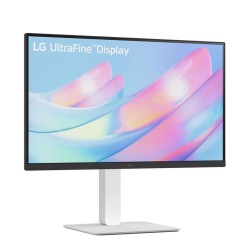 شاشة مكتبية LG UltraFine 27US550-W, مقاس 27 بوصة ودقة 4K UHD ‏(3840 × 2160) مع لوحة IPS, معدل تحديث 60 هرتز, تدعم AdaptiveSync, دعم HDR10 - أبيض
