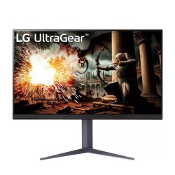 شاشة العاب احترافية LG UltraGear 32GS75Q-B, مقاس32 بوصة بدقة QHD (2560×1440), لوحة IPS, معدل تحديث 180Hz (OC), زمن استجابة 1Ms (GTG), دعم G-SYNC و FreeSync - أسود