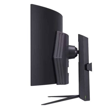 شاشة العاب احترافية LG UltraGear 45GS96QB-B، بشاشة OLED منحنية 800R، دقة WQHD 3440×1440، معدل تحديث 240Hz، زمن استجابة 0.03ms، USB Type-C، وسماعات مدمجة