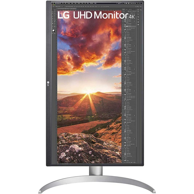 LG 27UP850-W Monitor 27” UHD (3840 x 2160) IPS Display 60hz, VESA DisplayHDR 400, DCI-P3 95% Color Gamut, USB-C - White