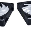 مراوح احترافية LIAN LI UNI FAN CL Wireless, تشمل 3 مراوح 120 مم, منطقتا إضاءة ARGB منفصلتان,  تحكم لاسلكي كامل L-Wireless, تصميم متشابك مغناطيسي Interlocking - أسود