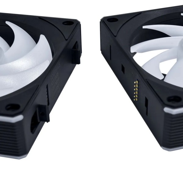 مراوح احترافية LIAN LI UNI FAN CL Wireless, تشمل 3 مراوح 120 مم, منطقتا إضاءة ARGB منفصلتان,  تحكم لاسلكي كامل L-Wireless, تصميم متشابك مغناطيسي Interlocking - أسود