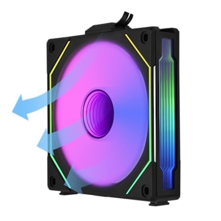 مرواح ليان لي UNI FAN SL INFINITY 120 Reverse Blade, ثلاث مراوح مضيئة مقاس 120 ملم بتصميم شفرة عكسية, متوافقة مع برنامج L-Connect 3 - أسود مرواح ليان لي UNI FAN SL INFINITY 120 Reverse Blade, ثلاث مراوح مضيئة مقاس 120 ملم بتصميم شفرة عكسية, متوافقة مع برنامج L-Connect 3 - أسود