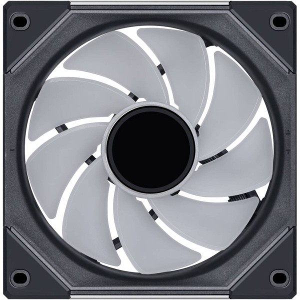 مرواح ليان لي UNI FAN SL INFINITY 120 Reverse Blade, ثلاث مراوح مضيئة مقاس 120 ملم بتصميم شفرة عكسية, متوافقة مع برنامج L-Connect 3 - أسود