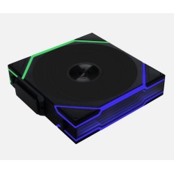 مروحة ليان لي UNI FAN TL Wireless , مروحة واحدة بحجم 120 مم بشفرات عادية, اتصال لاسلكي عبر منظومة L-Wireless, منطقتا إضاءة ARGB - أسود 