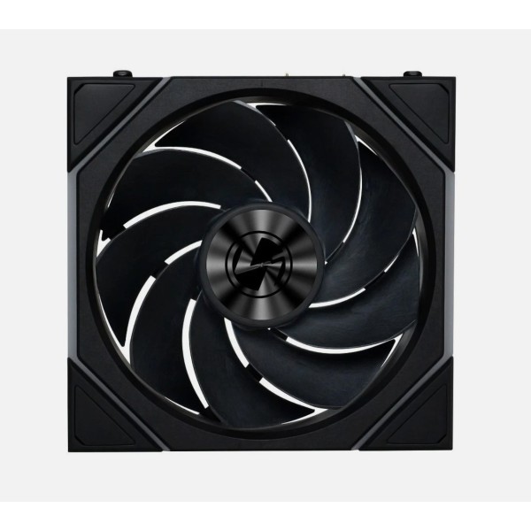 مروحة ليان لي UNI FAN TL Wireless , مروحة واحدة بحجم 120 مم بشفرات عادية, اتصال لاسلكي عبر منظومة L-Wireless, منطقتا إضاءة ARGB - أسود