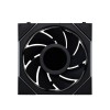 مروحة ليان لي LIAN LI UNI FAN TL WIRELESS LCD 120 REVERSE BLADE, تصميم بشفرات عكسية, شاشة LCD مدمجة, حجم 120 مم, اتصال لاسلكي 2.4Ghz للتحكم بالإضاءة - أسود