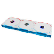 مراوح ليان لي Lian Li UNI FAN TL Wireless LCD Reverse , ب 3 × مراوح 120 مم بإضاءة ARGB, تصميم شفرات معكوس, شاشة LCD مدمجة مقاس 1.6 بوصة,  تحكم لاسلكي لتقليل الكابلات - أبيض