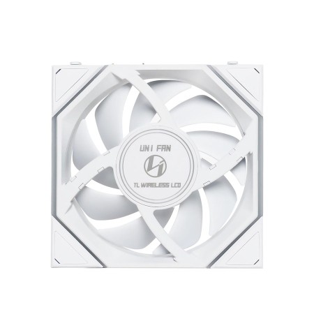 Lian Li UNI FAN TL Wireless LCD Reverse Blade, 3 × 120 mm RGB Fans, Integrated 1.6-inch LCD screen, Wireless controller - White Lian Li UNI FAN TL Wireless LCD Reverse Blade, 3 × 120 mm RGB Fans, Integrated 1.6-inch LCD screen, Wireless controller - White