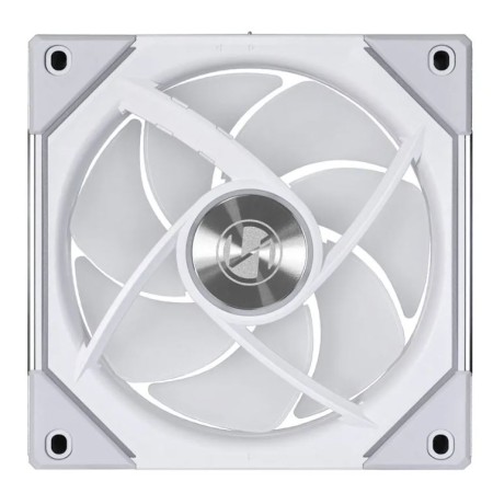 مروحة ليان لي LIAN LI UNI FAN  SL-INF Wireless 120 ARGB, اخراج هواء,  امكانية ربط عدة مراوح بسهولة (Daisy-chain), حجم 120 مم, اتصال لاسلكي 2.4Ghz للتحكم بالإضاءة - أبيض