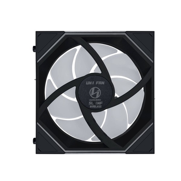 مراوح ليان لي LIAN LI UNI FAN SL-INF Wireless , ب 3 × مراوح 120 مم بإضاءة ARGB,  تأثير Infinity Mirror, تحكم متكامل عبر برنامج L-Connect 3,  تحكم لاسلكي لتقليل الكابلات - أسود