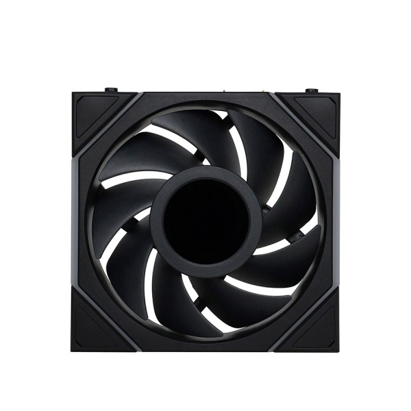 مراوح ليان لي Lian Li UNI FAN TL Wireless LCD , مروحة 120 مم بإضاءة ARGB, تصميم شفرات معكوس, شاشة LCD مدمجة مقاس 1.6 بوصة,  تحكم لاسلكي لتقليل الكابلات - أسود