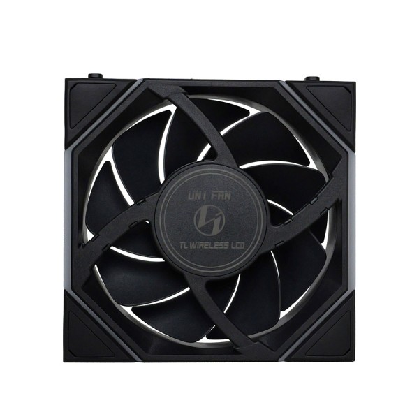 مراوح ليان لي Lian Li UNI FAN TL Wireless LCD , مروحة 120 مم بإضاءة ARGB, تصميم شفرات معكوس, شاشة LCD مدمجة مقاس 1.6 بوصة,  تحكم لاسلكي لتقليل الكابلات - أسود