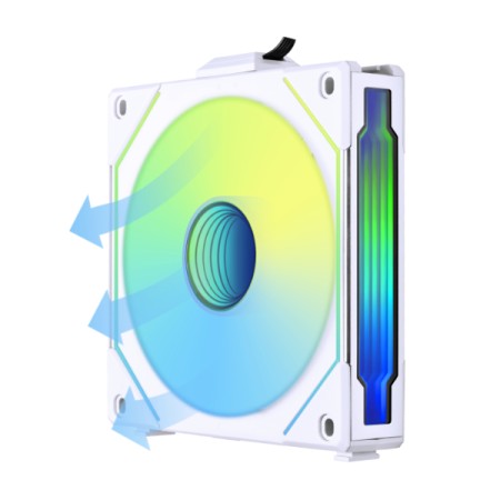مروحة عكسية ليان لي  UF-RSLIN120-1B UNI FAN INFINITY RGB - أبيض