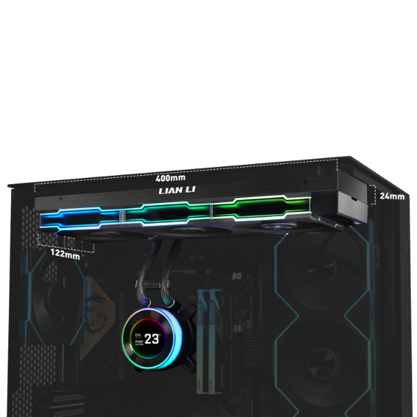 LIAN LI HydroShift II LCD-C360R AiO Liquid Cooler 360mm - Black LIAN LI HydroShift II LCD-C360R AiO Liquid Cooler 360mm - Black