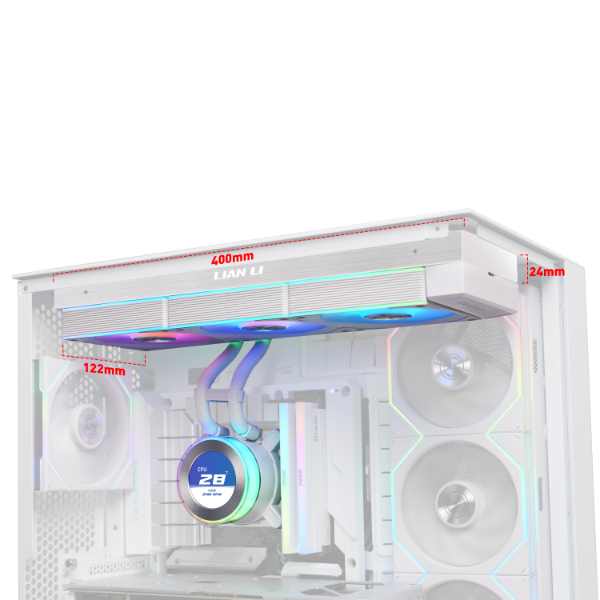 LIAN LI HydroShift II LCD-C360R AiO Liquid Cooler 360mm - WHITE LIAN LI HydroShift II LCD-C360R AiO Liquid Cooler 360mm - WHITE
