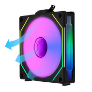 مروحة عكسية ليان لي  UF-RSLIN120-1B UNI FAN INFINITY RGB - أسود