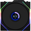 مراوح LIAN LI UNI FAN TL Wireless LCD 120 RGB [3×120مم] – أسود