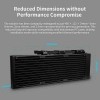 Lian-Li Hydroshift II LCD-C360N Fanless Cooler, 2.1" IPS Display, Aluminum Alloy Radiator Material, Black