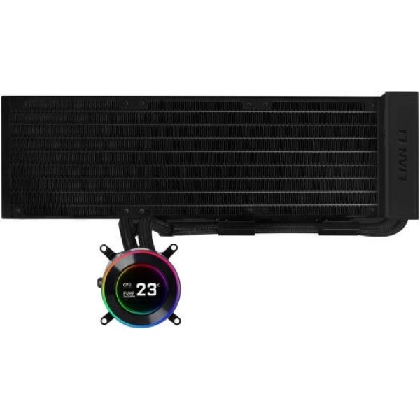 Lian-Li Hydroshift II LCD-C360N Fanless Cooler, 2.1" IPS Display, Aluminum Alloy Radiator Material, Black