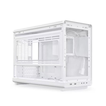 Lian Li DAN A3-mATX Case - Wood & Glass Panels - 26.3L Compact - White