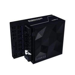 مزود طاقة LIAN LI EG1000G Edge, بقدرة 1000 واط, كفاءة 80+ Gold, تصميم L-Shape, دعم معيار ATX 3.1, كابلات قابلة للفصل Fully Modular لسهولة التركيب - أسود