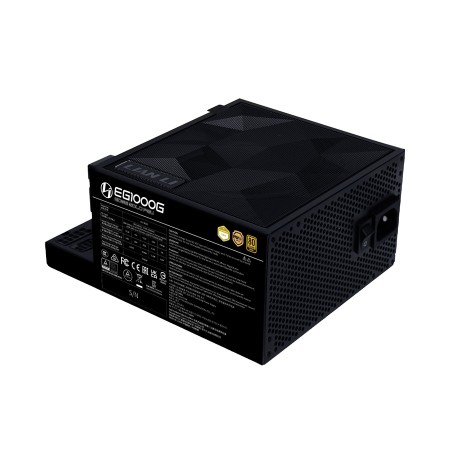 LIAN LI EG1000G Edge power supply, L-Shape design, 1000 watt, ATX 3.1, 80+ Gold efficiency, fully modular design - Black