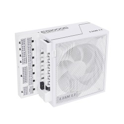 مزود طاقة LIAN LI EG1000G Edge, بقدرة 1000 واط, كفاءة 80+ Gold, تصميم L-Shape, دعم معيار ATX 3.1, كابلات قابلة للفصل Fully Modular لسهولة التركيب - أبيض