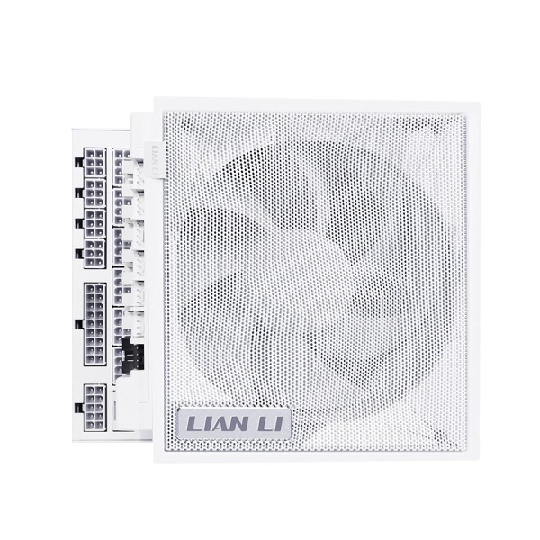 مزود طاقة LIAN LI EG1000G Edge, بقدرة 1000 واط, كفاءة 80+ Gold, تصميم L-Shape, دعم معيار ATX 3.1, كابلات قابلة للفصل Fully Modular لسهولة التركيب - أبيض