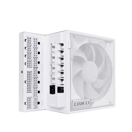 LIAN LI EG1000G Edge power supply, L-Shape design, 1000 watt, ATX 3.1, 80+ Gold efficiency, fully modular design - White