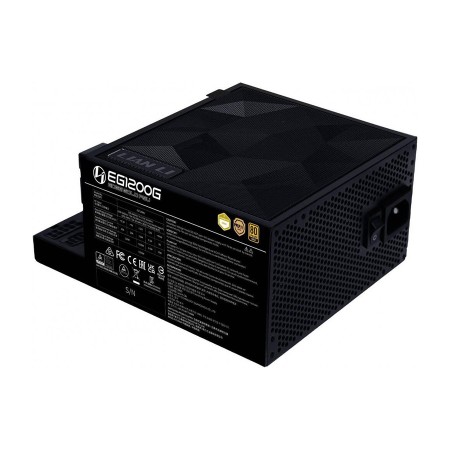 LIAN LI EG1200G Edge power supply, L-Shape design, 1200 watt, ATX 3.1, 80+ Gold efficiency, fully modular design - Black
