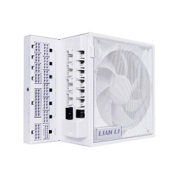 مزود طاقة LIAN LI EG1200G Edge, بقدرة 1200 واط, كفاءة 80+ Gold, تصميم L-Shape, دعم معيار ATX 3.1, كابلات قابلة للفصل Fully Modular لسهولة التركيب - أبيض