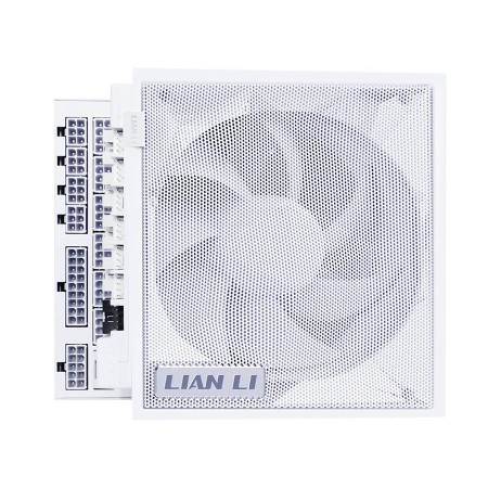 LIAN LI EG1200G Edge power supply, L-Shape design, 1200 watt, ATX 3.1, 80+ Gold efficiency, fully modular design - White