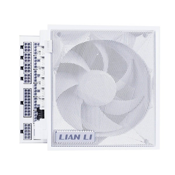 مزود طاقة LIAN LI EG1200G Edge, بقدرة 1200 واط, كفاءة 80+ Gold, تصميم L-Shape, دعم معيار ATX 3.1, كابلات قابلة للفصل Fully Modular لسهولة التركيب - أبيض